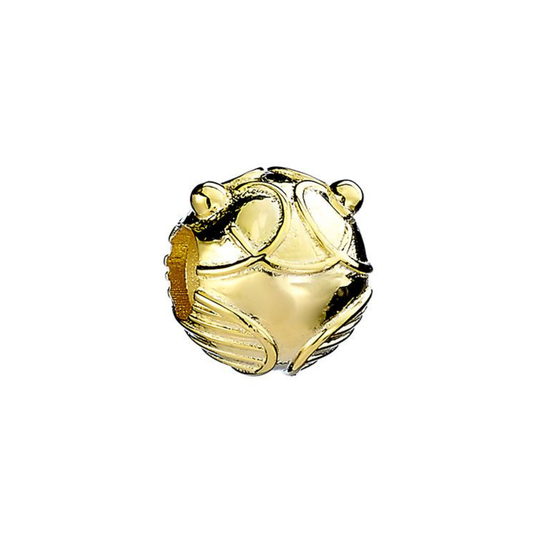 Harry Potter Gold Golden Snitch Spacer Bead - Sterling Silver