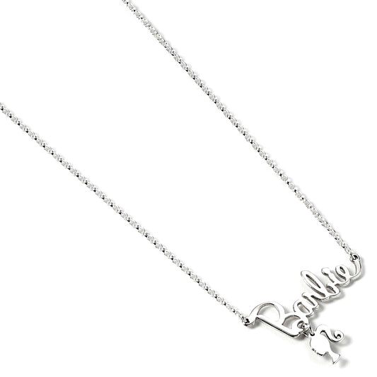Barbie Logo And Silhouette Necklace - Sterling Silver
