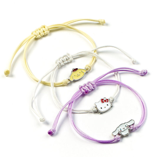 Hello Kitty, Cinnamoroll And Pompompurin Friendship Bracelet Set