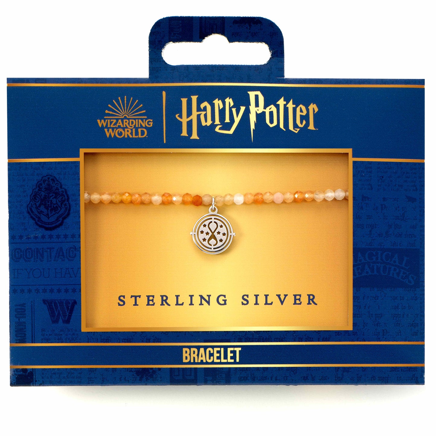 Harry Potter Time Turner Red Aventurine Crystal Bracelet - Sterling Silver
