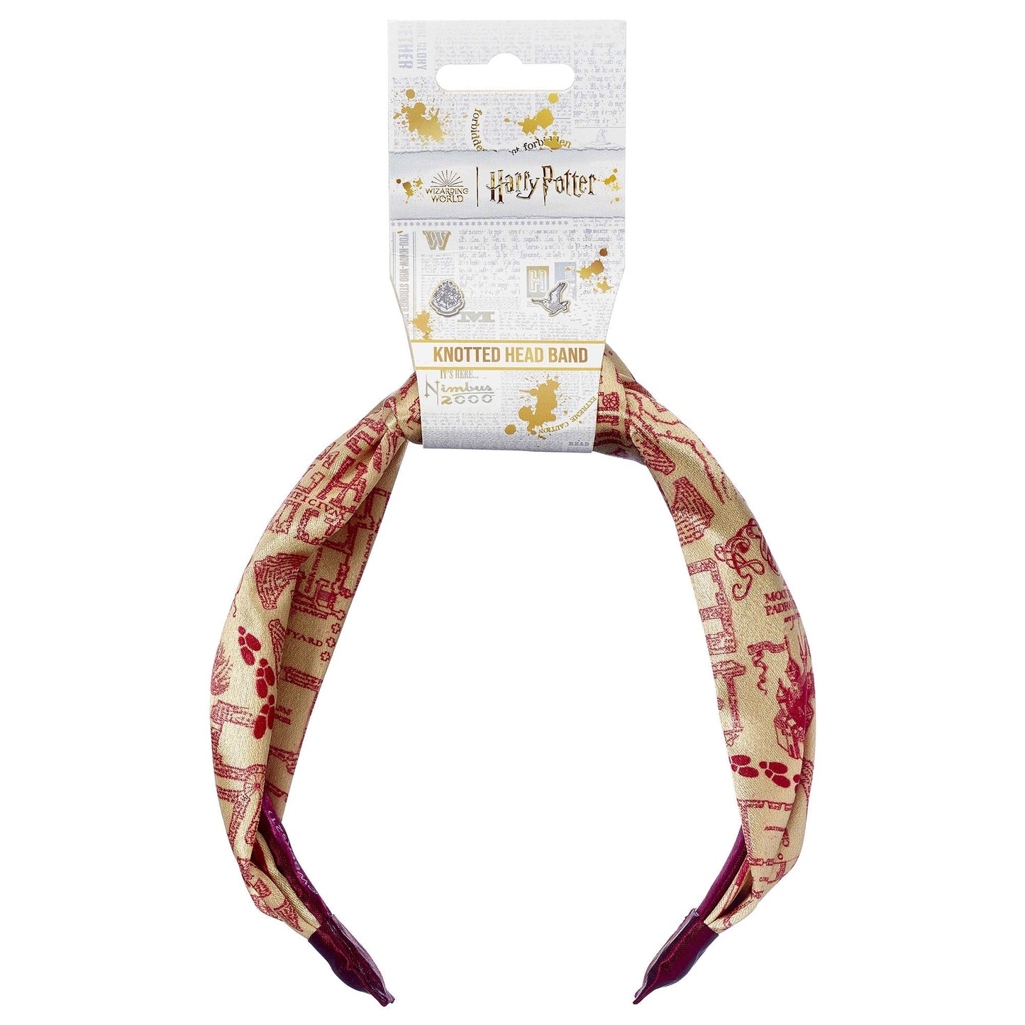 Harry Potter Marauders Map Knotted Headband