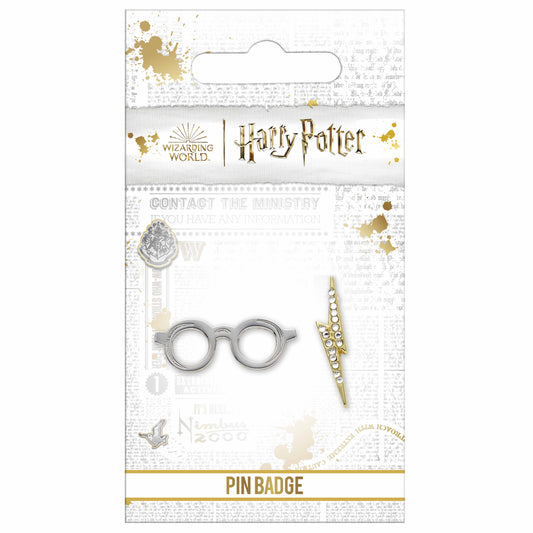 Harry Potter Glasses And Lightning Bolt Pin Badge