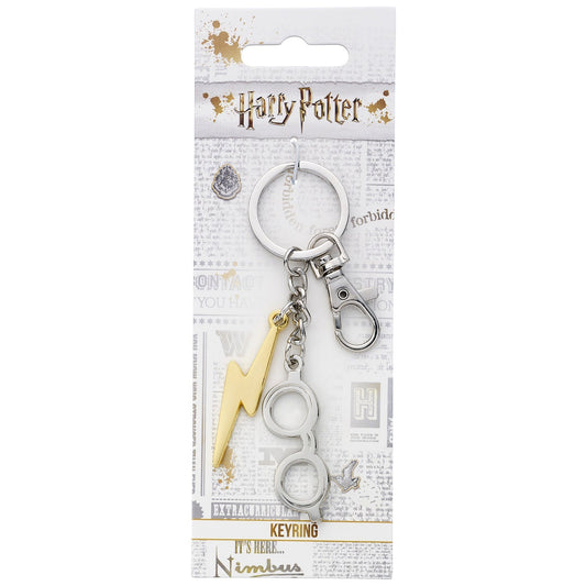 Harry Potter Lightning Bolt And Glasses Keyring