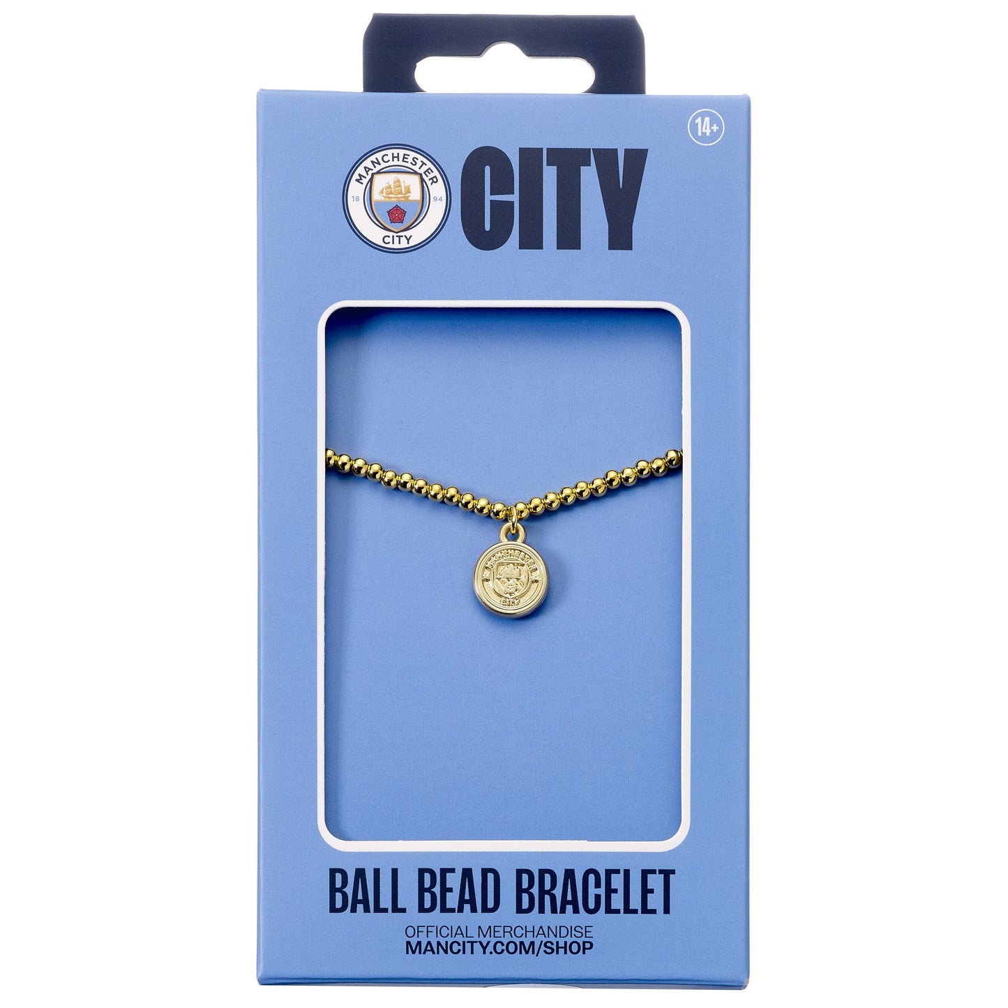 Manchester City Football Club Crest Ball Bead Bracelet