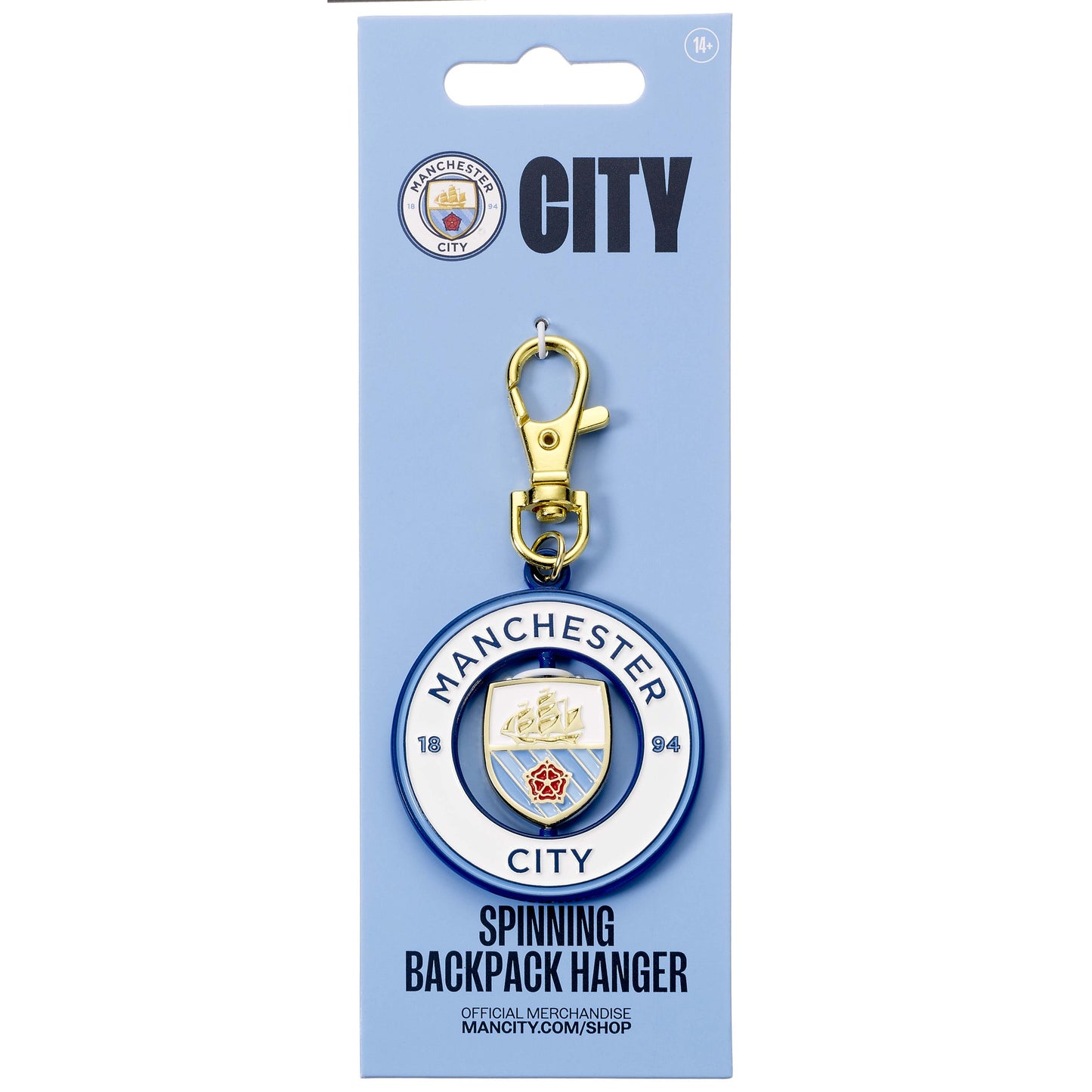 Manchester City Football Club Spinning Logo Backpack Hanger