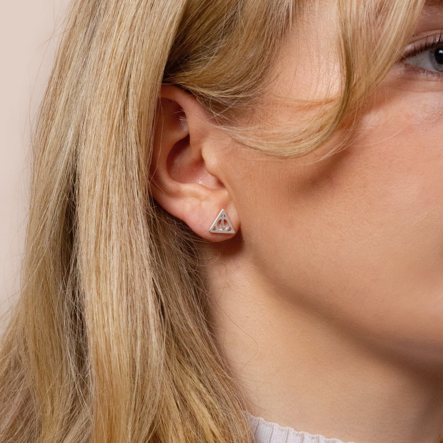 Harry Potter Deathly Hallows Stud Earrings - Sterling Silver