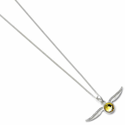 Harry Potter Golden Snitch Necklace - Sterling Silver With Crystals