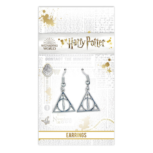 Harry Potter Deathly Hallows Drop Earrings