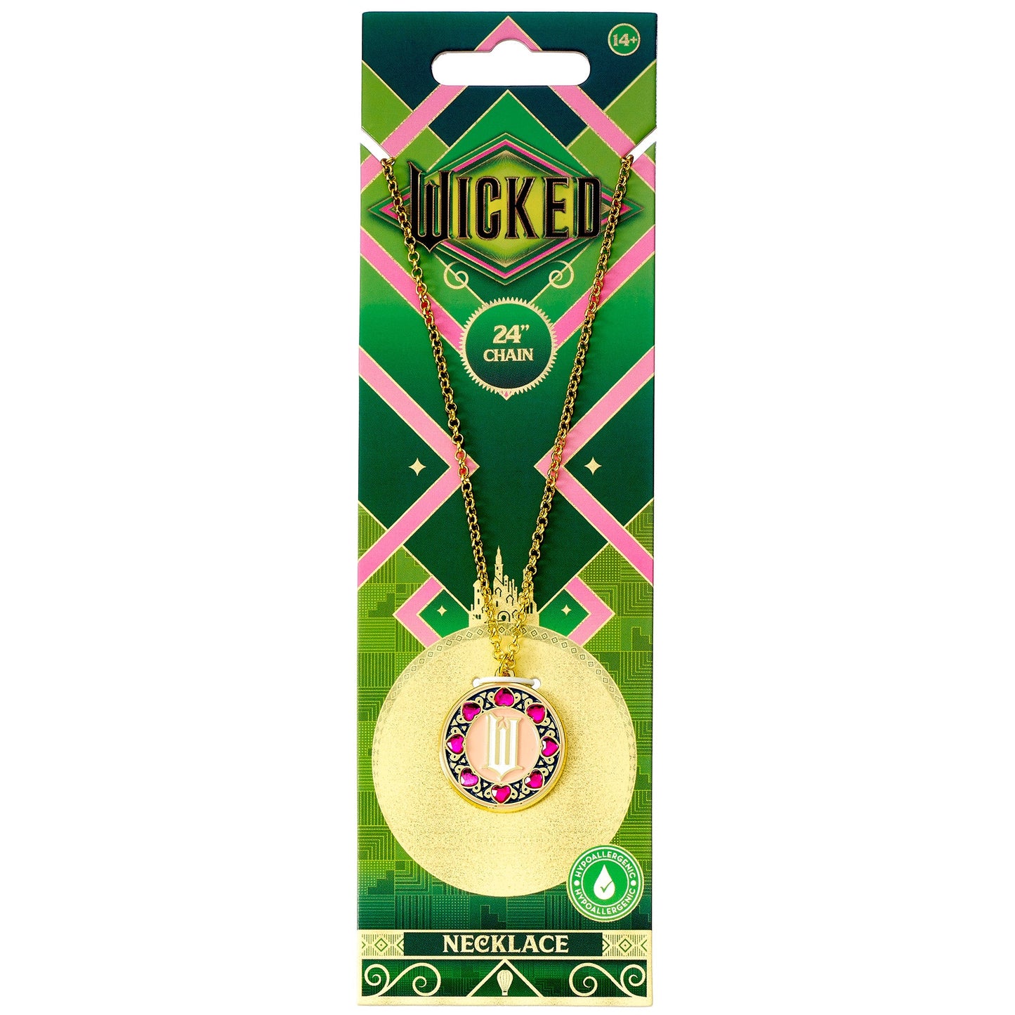 Wicked W logo With Crystals Necklace