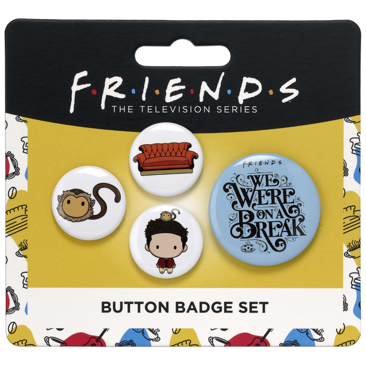 Friends the TV Series Ross Button Badge Set