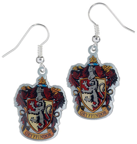 Harry Potter Hogwarts House Crest Drop Earrings