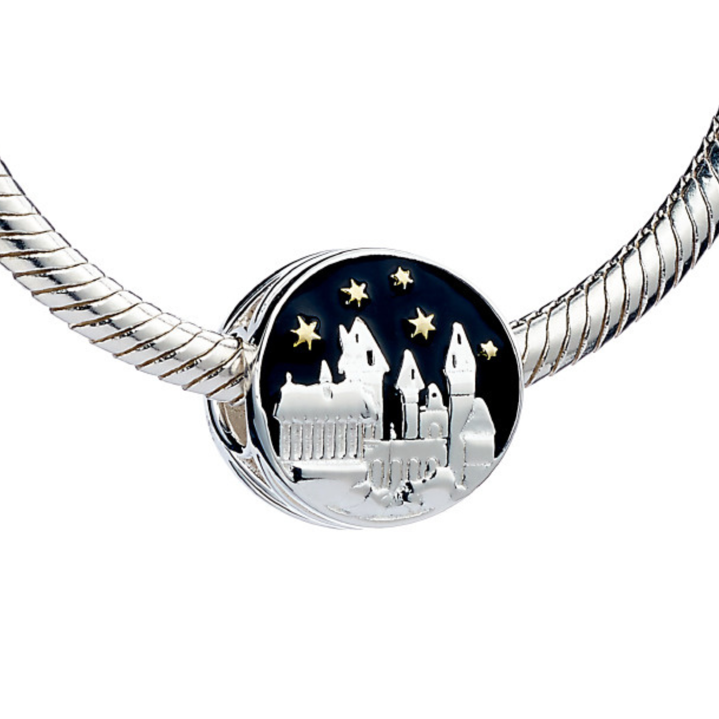 Harry Potter Hogwarts Castle Spacer Bead Charm - Sterling Silver