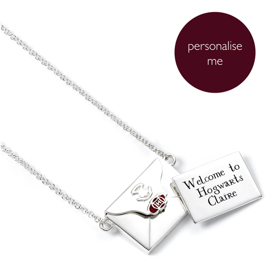 Harry Potter Personalised Hogwarts Acceptance Letter Necklace - Sterling Silver