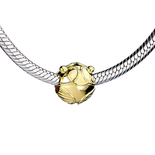 Harry Potter Gold Golden Snitch Spacer Bead - Sterling Silver