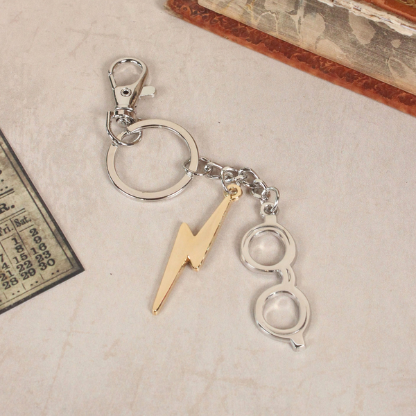 Harry Potter Lightning Bolt And Glasses Keyring