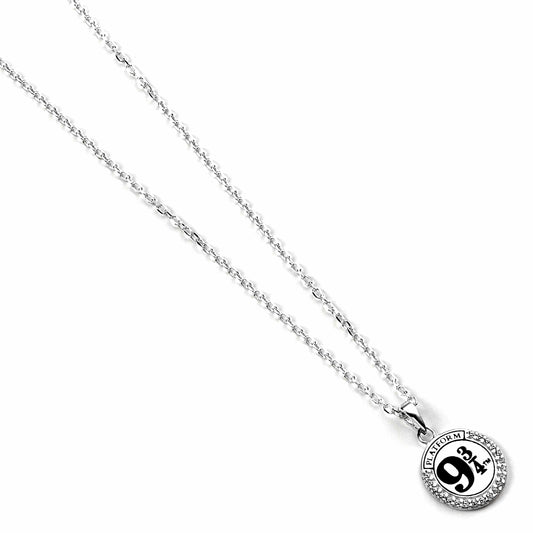 Harry Potter Platform 9 ¾ Necklace With Crystals - Sterling Silver