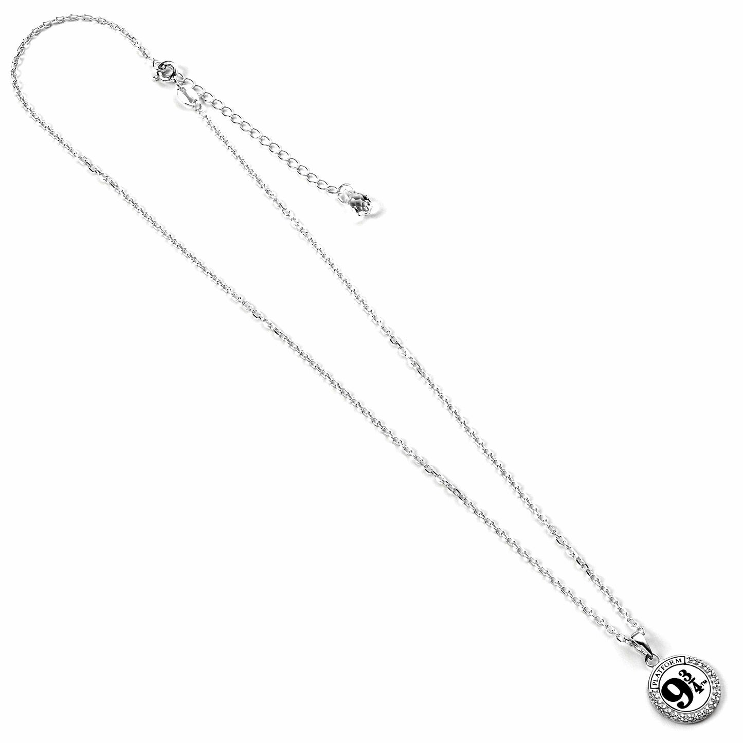 Harry Potter Platform 9 ¾ Necklace With Crystals - Sterling Silver