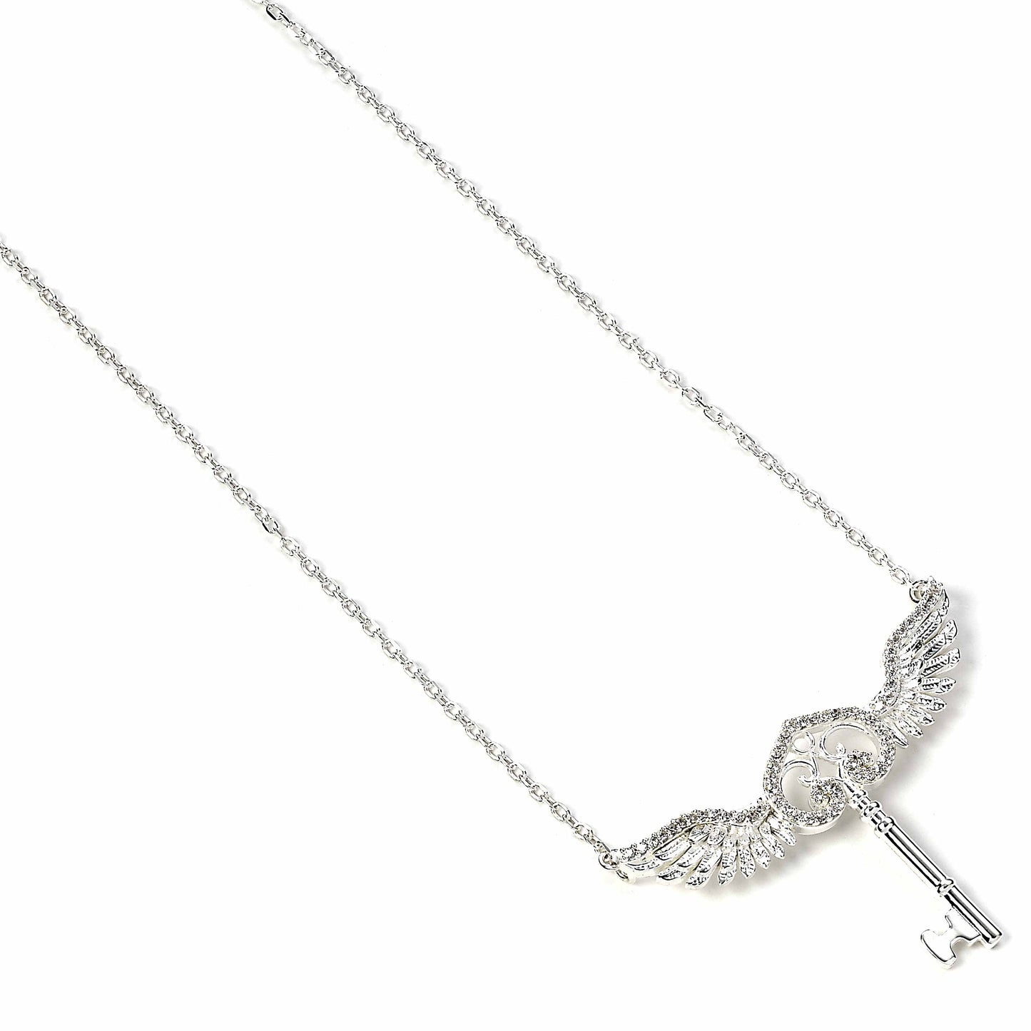 Harry Potter Flying Key Necklace - Sterling Silver With Crystals