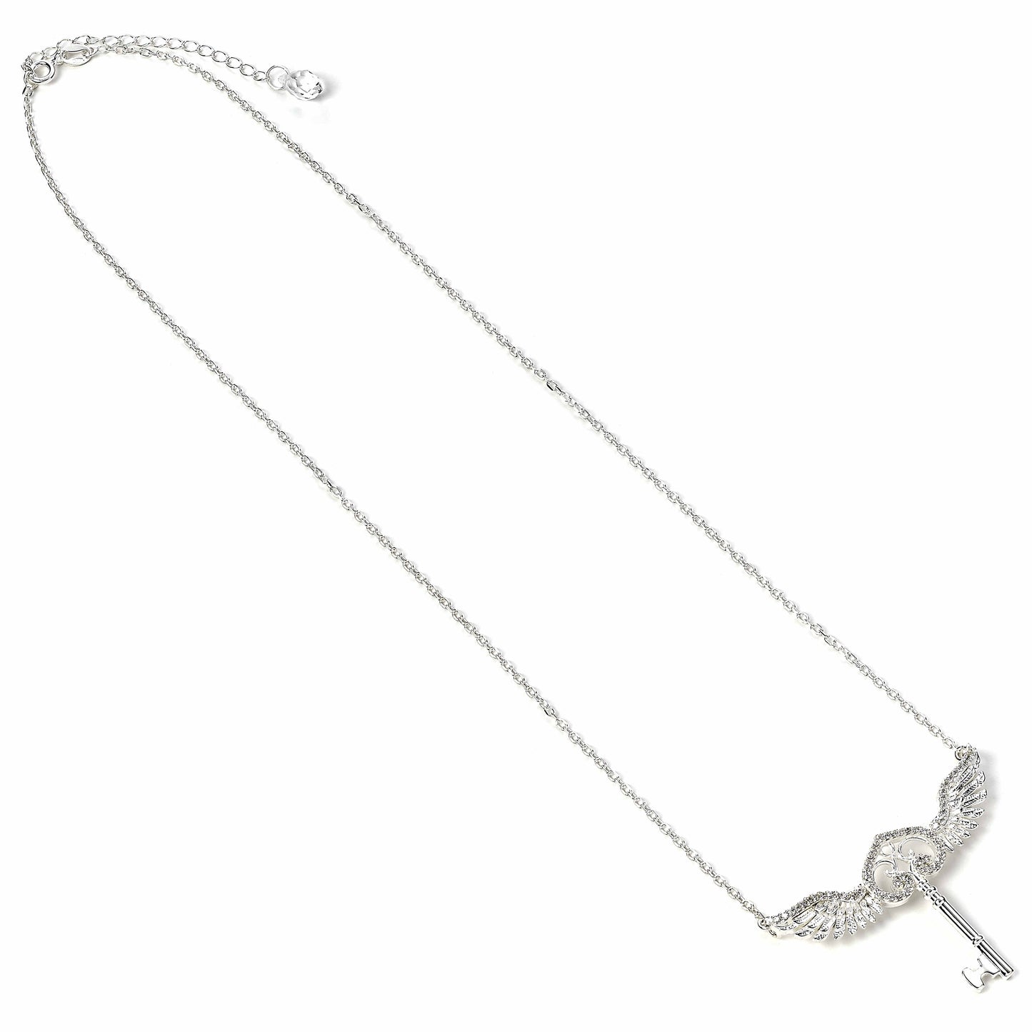 Harry Potter Flying Key Necklace - Sterling Silver With Crystals