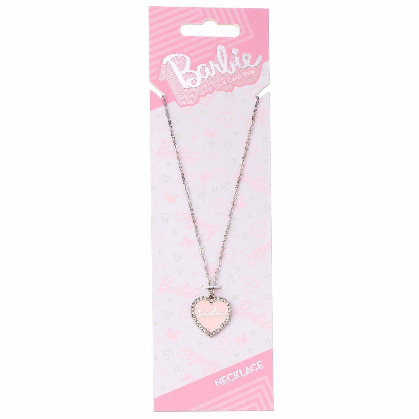 Barbie Pink Crystal Heart Necklace