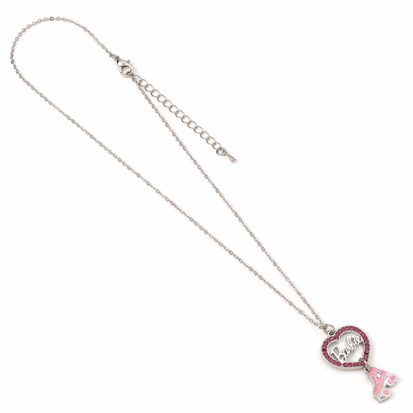 Barbie Crystal Heart And Roller Skate Necklace