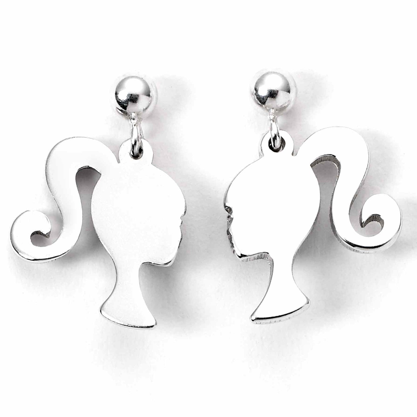 Barbie Silhouette Stud Earrings - Sterling Silver