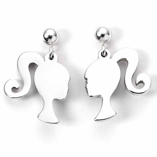 Barbie Silhouette Stud Earrings - Sterling Silver