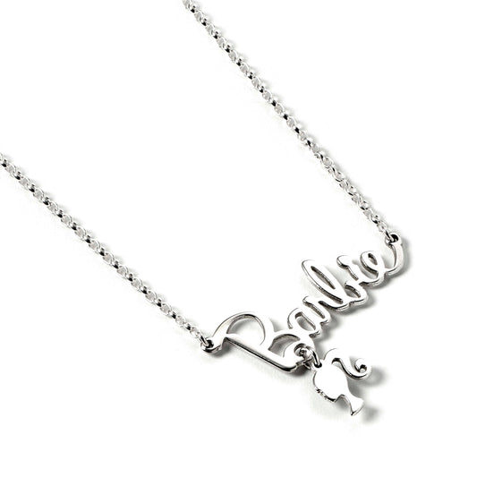 Barbie Logo And Silhouette Necklace - Sterling Silver