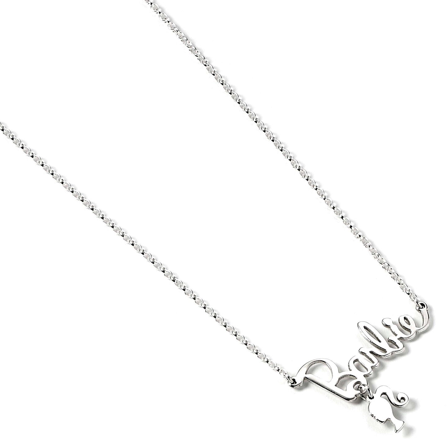 Barbie Logo And Silhouette Necklace - Sterling Silver