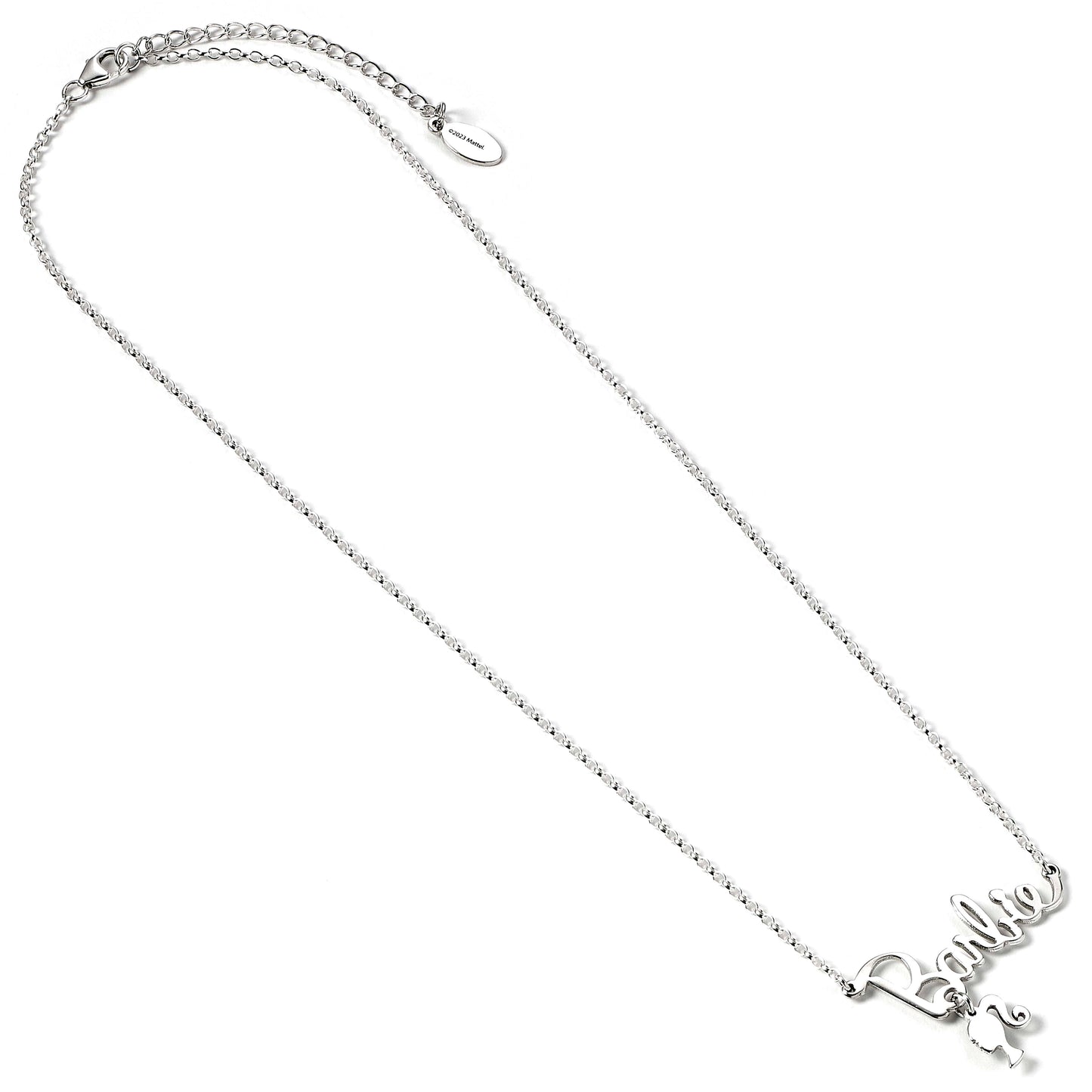 Barbie Logo And Silhouette Necklace - Sterling Silver