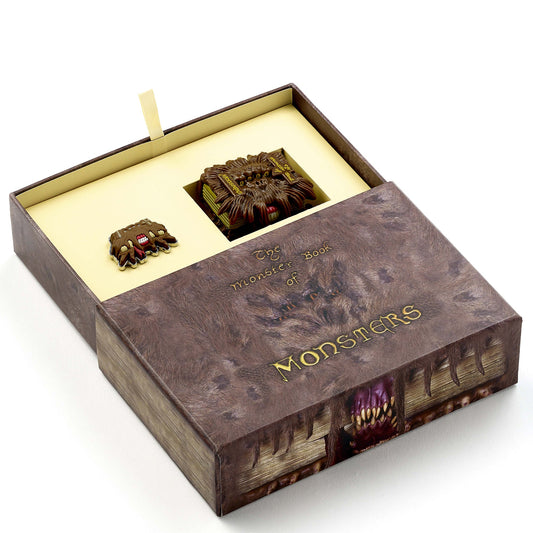 Harry Potter Monster Book Gift Set With Monster Book Keyring And Pin Badge