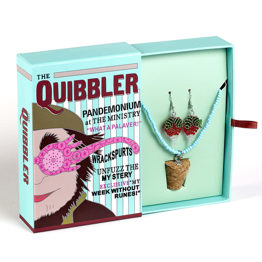 Harry Potter Quibbler Gift Set With Luna Beaded Cork Necklace And Radish Earrings