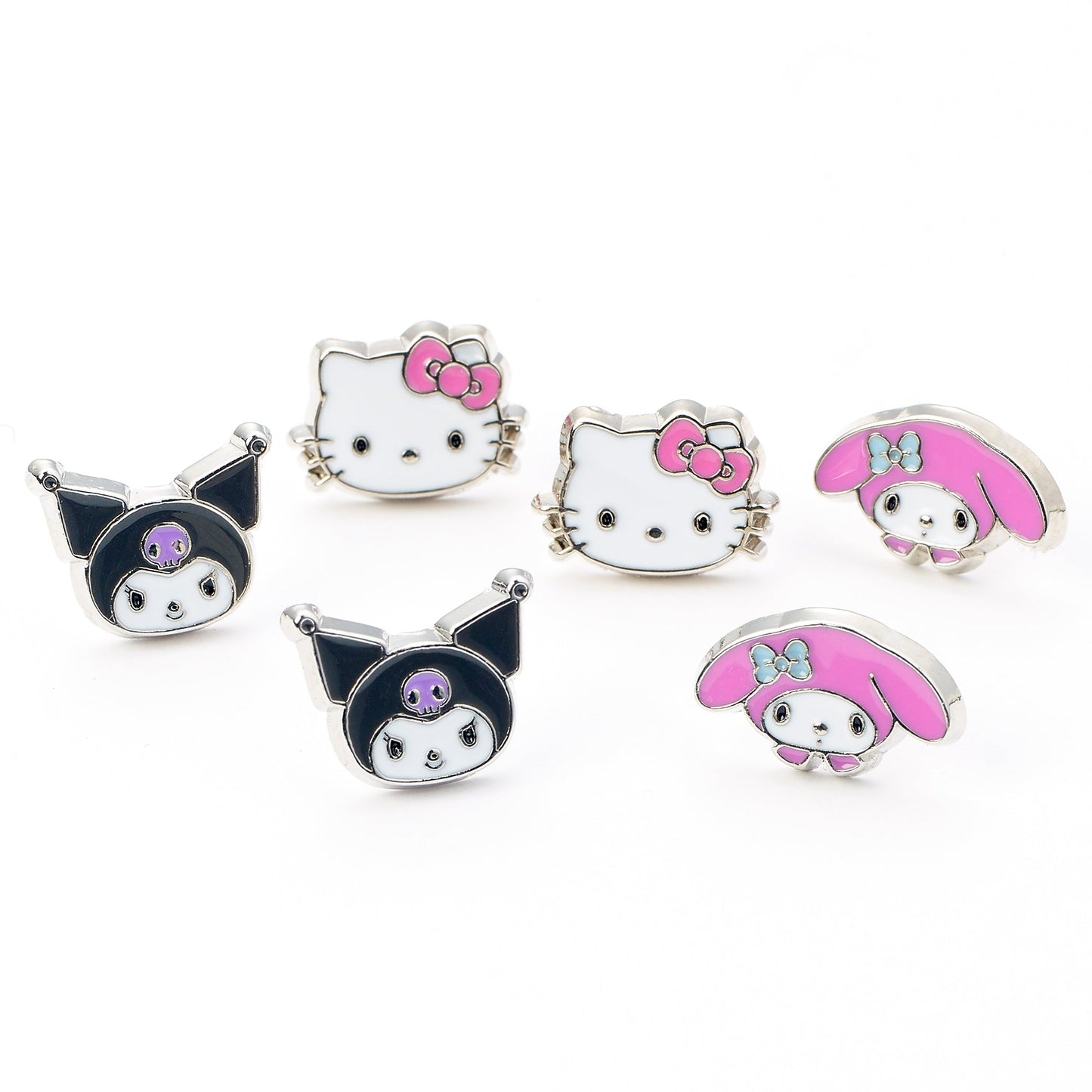 Hello Kitty, Kuromi And My Melody Stud Earring Set