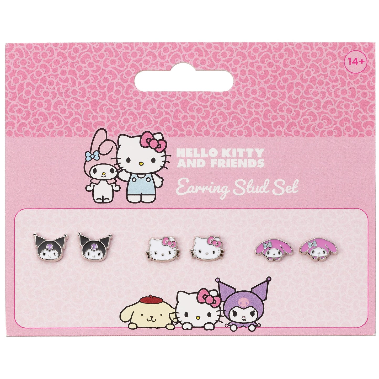 Hello Kitty, Kuromi And My Melody Stud Earring Set