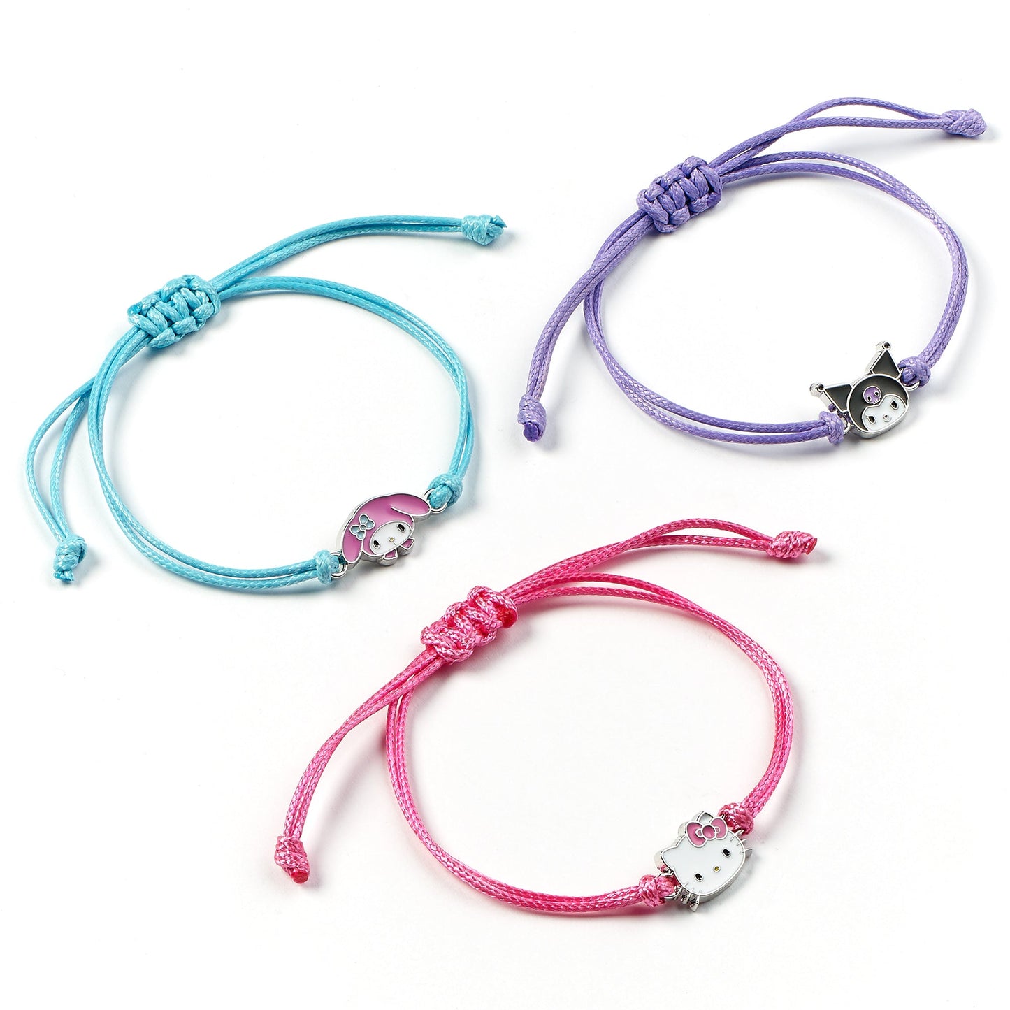 Hello Kitty, Kuromi And My Melody Friendship Bracelet Set