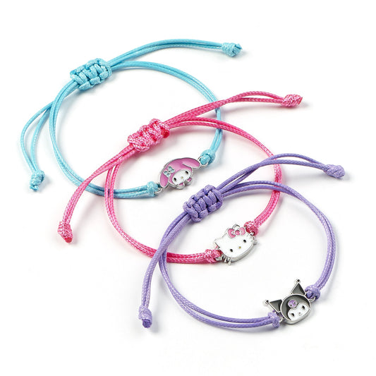 Hello Kitty, Kuromi And My Melody Friendship Bracelet Set
