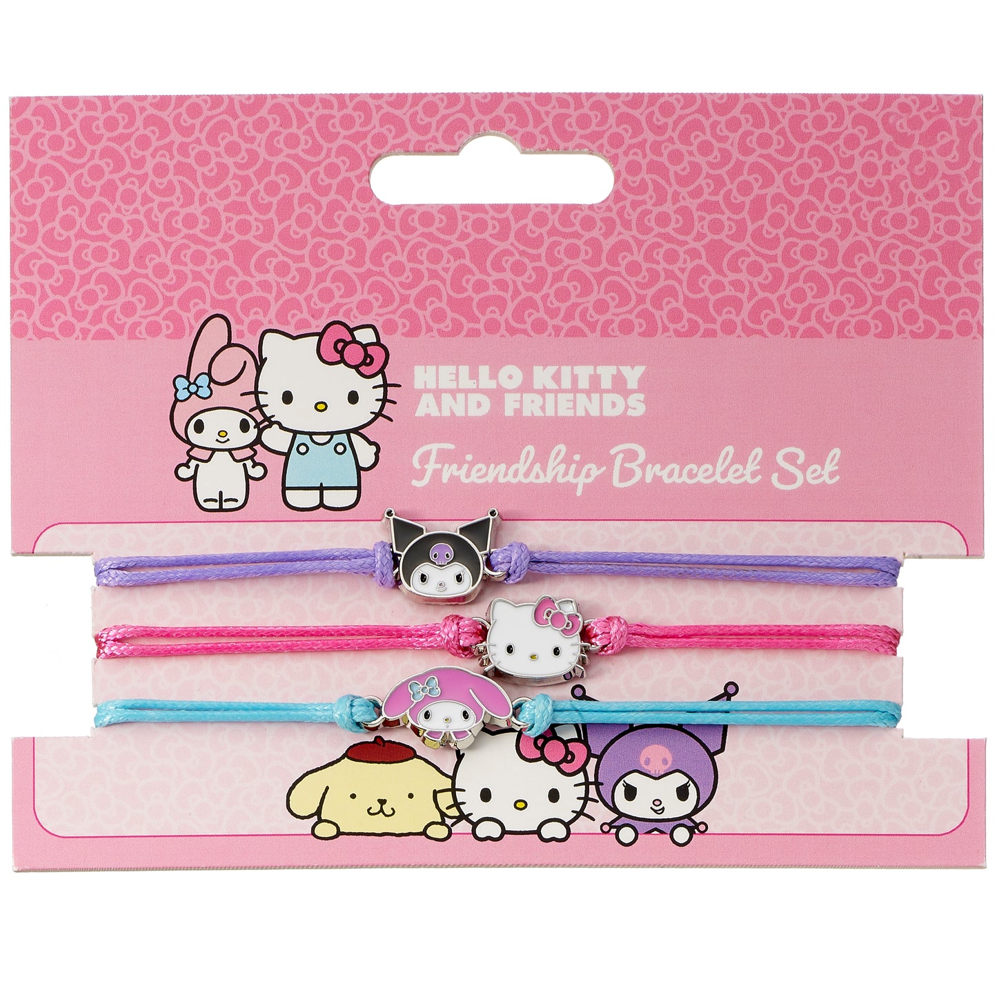 Hello Kitty, Kuromi And My Melody Friendship Bracelet Set