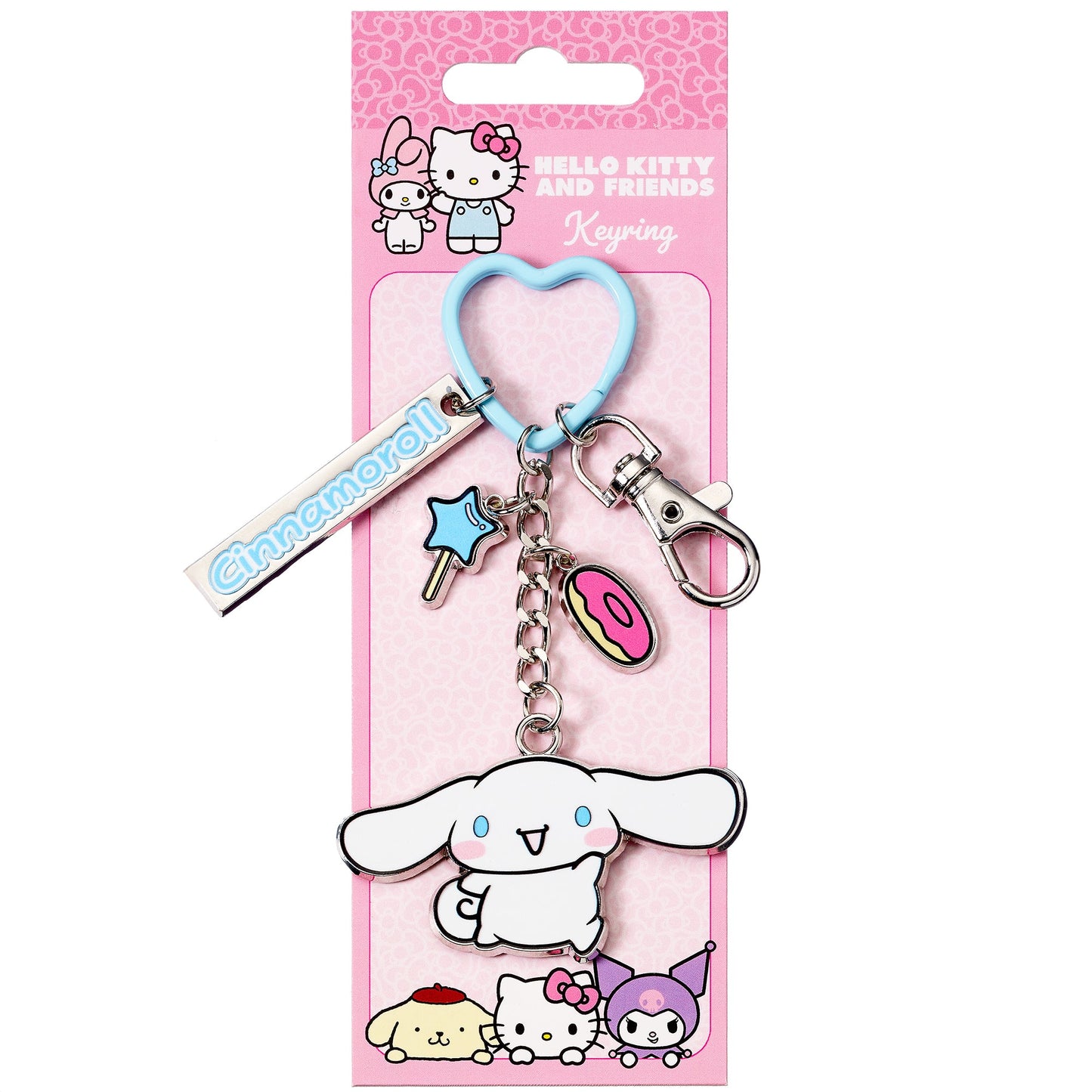 Hello Kitty Cinnamoroll Keyring with Charms