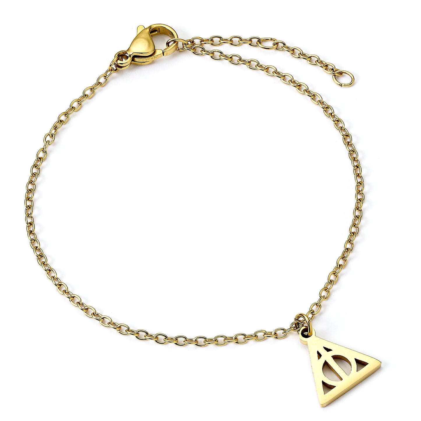 Harry Potter Gold Deathly Hallows Chain Bracelet - Stainless Steel