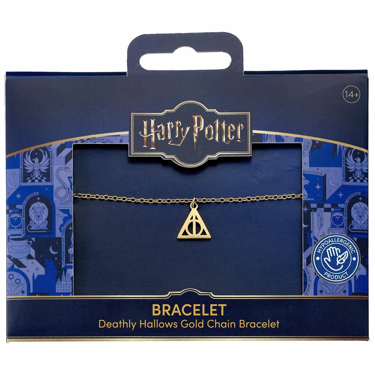 Harry Potter Gold Deathly Hallows Chain Bracelet - Stainless Steel