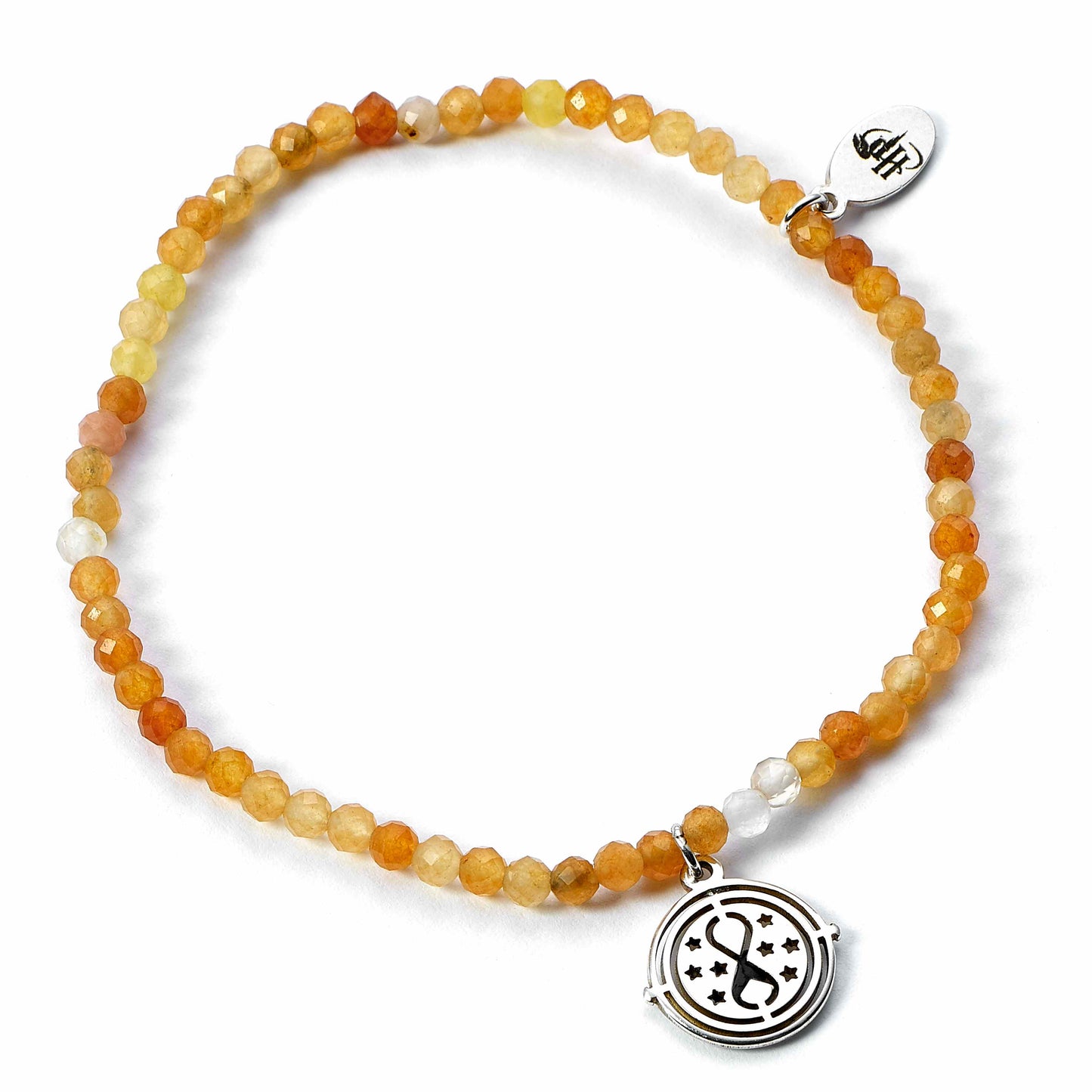 Harry Potter Time Turner Red Aventurine Crystal Bracelet - Sterling Silver