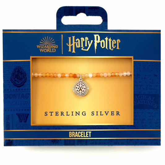 Harry Potter Time Turner Red Aventurine Crystal Bracelet - Sterling Silver