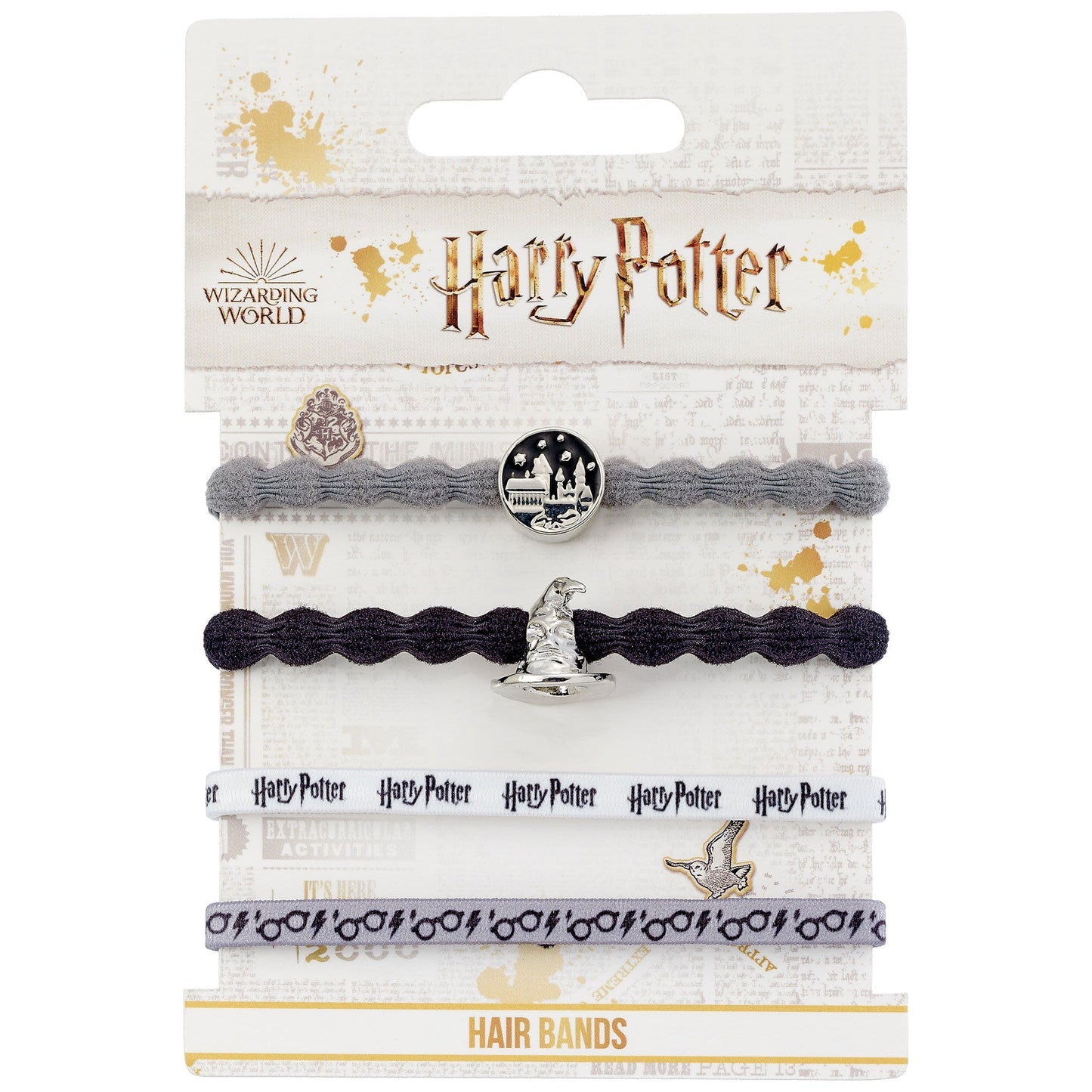 Harry Potter Hair Band Set - Hogwarts And Sorting Hat Hair