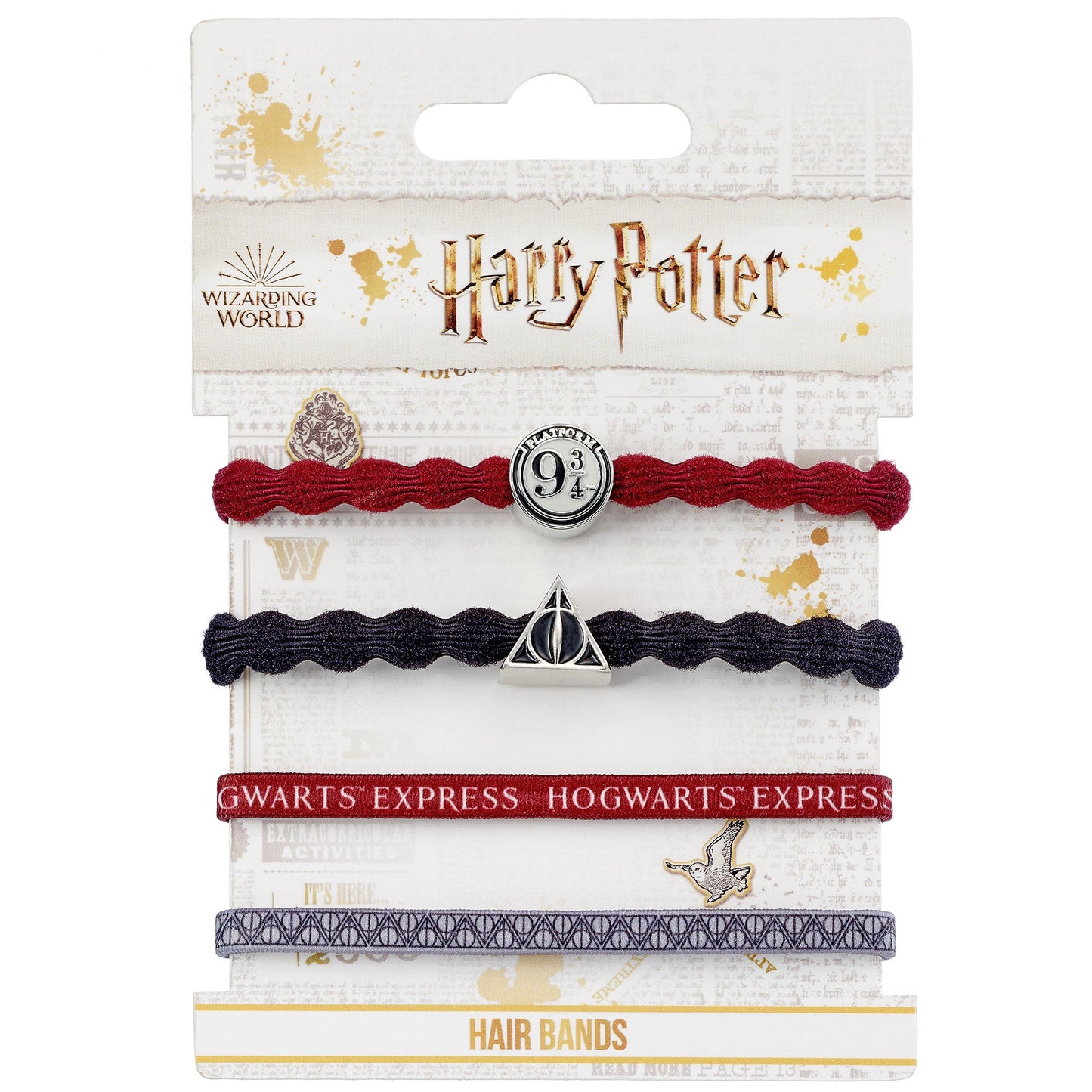 Harry Potter Hair Band Set - Deathly Hallows And Platform 9 ¾