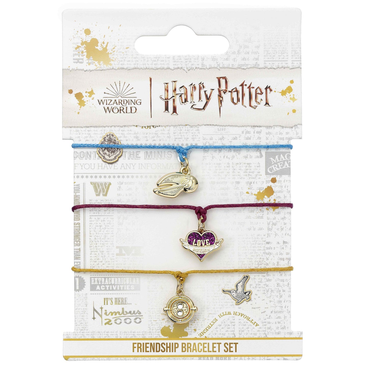 Harry Potter Friendship Bracelet Set - Golden Snitch, Love Potion, Time Turner