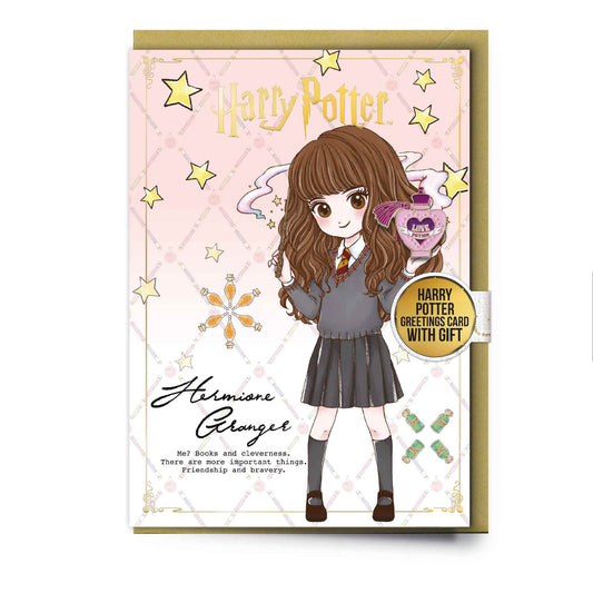 Harry Potter Hermione Granger Greetings Card With Pin Badge