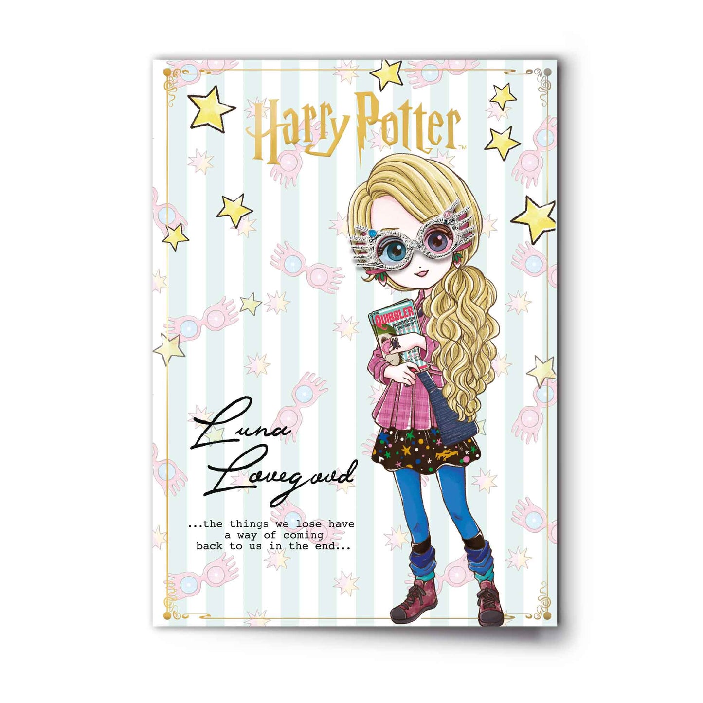 Harry Potter Luna Lovegood Greetings Card With Pin Badge