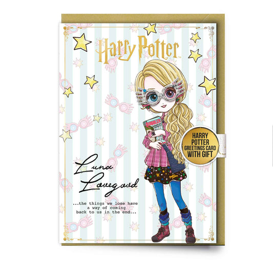 Harry Potter Luna Lovegood Greetings Card With Pin Badge