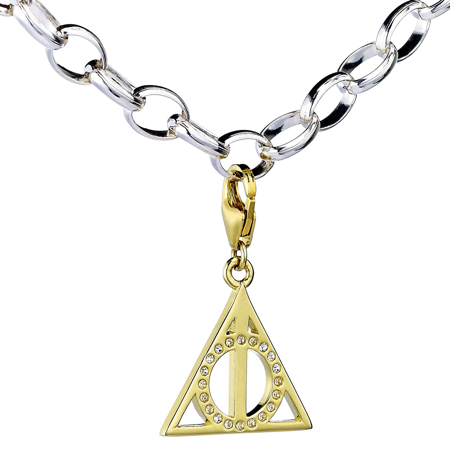 Harry Potter Gold Deathly Hallows Charm - Sterling Silver