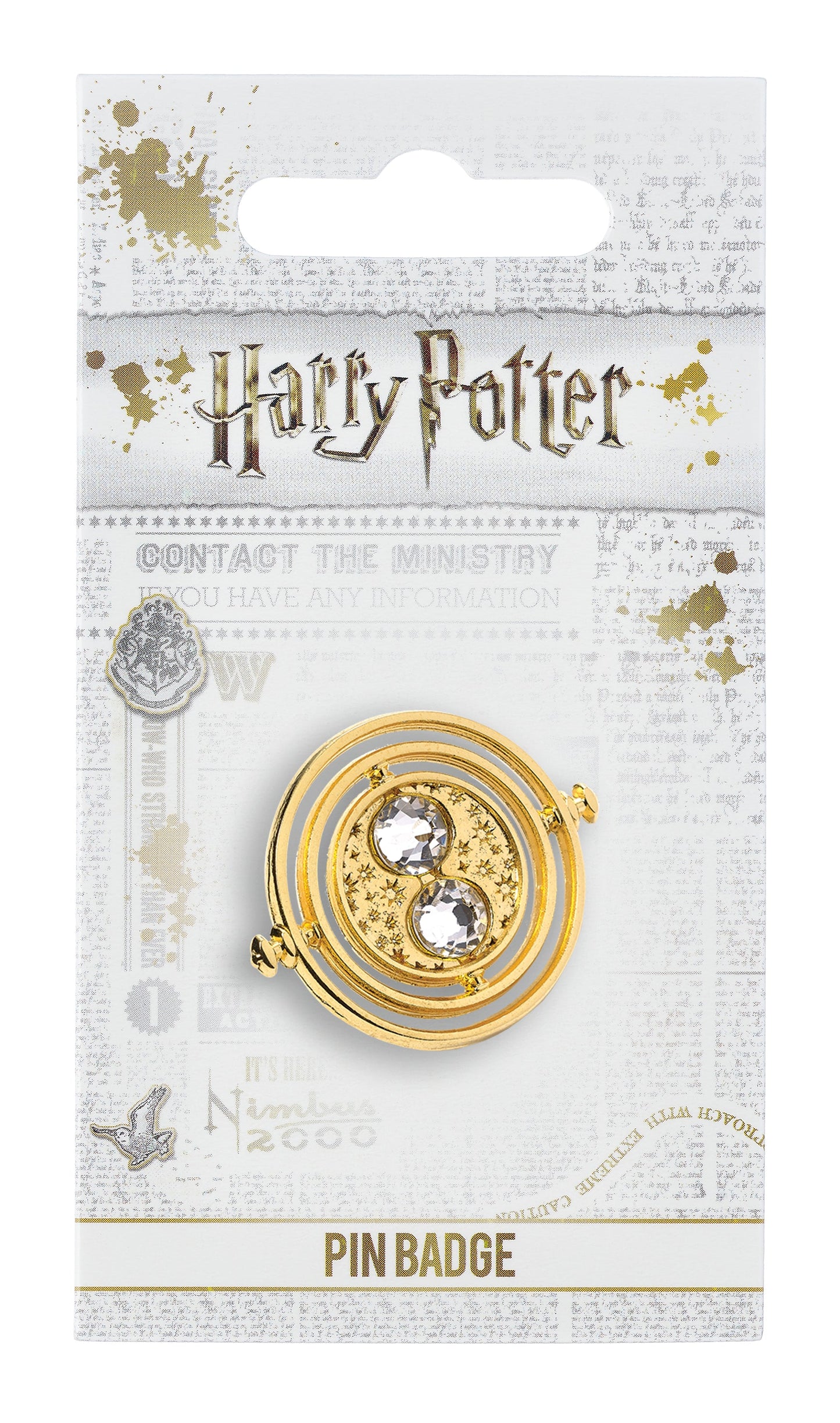 Harry Potter Gold Fixed Time Turner Pin Badge